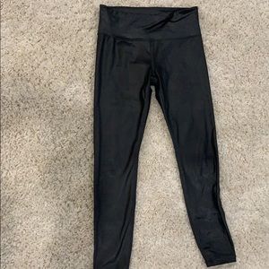 Athleta charcoal grey glitter leggings